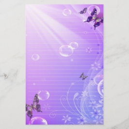 Fjärilar och bubblar stationärt brevpapper