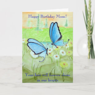 Fjärilar och Daisys grattis på födelsedagenmamma! Kort