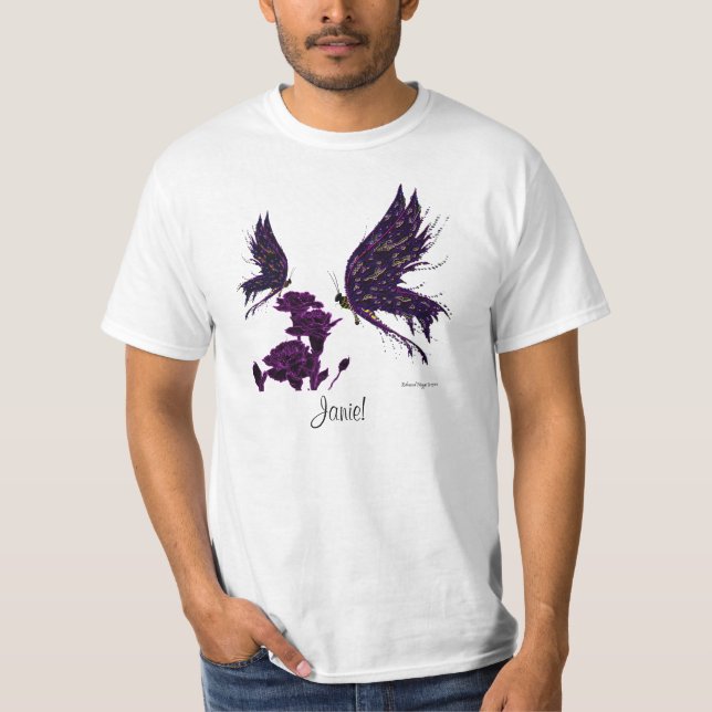 Fjärilar och nejlikor tee (Framsida)