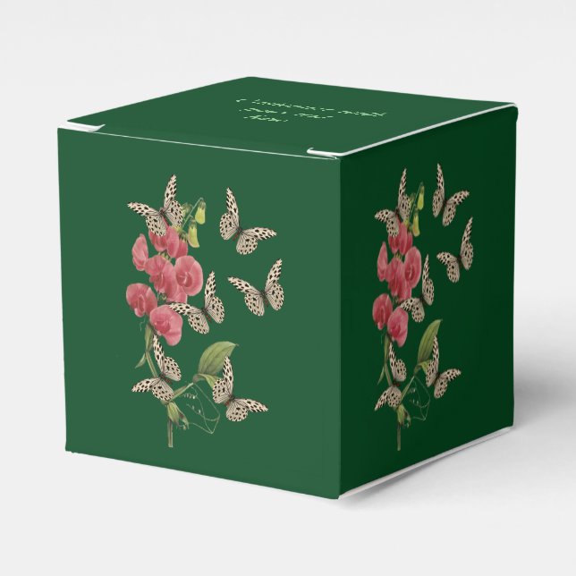 Fjärilar Och Sötärta Blomma Personlig  Presentaskar (Framsidan Sidan)