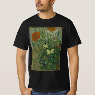 Fjärilar och vallmo av Vincent van Gogh Tee