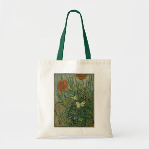 Fjärilar och vallmo av Vincent van Gogh Tygkasse