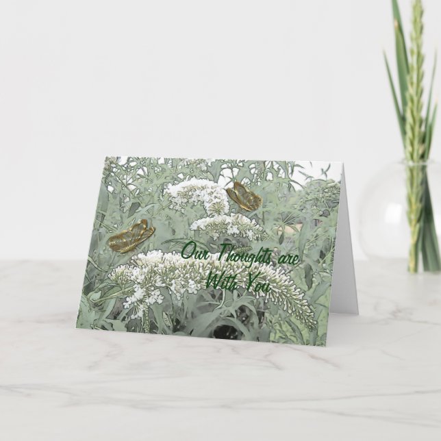 Fjärilar på en fjäril Bush skräddarsy Kort (Framsida)