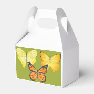 Fjärilar på en Gavel Favor Box Presentaskar