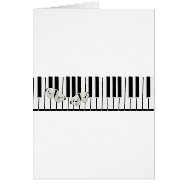 fjärilar på tangentbordtema hälsningskort (Framsidan)