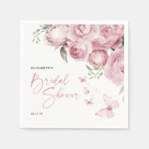 Fjärilar Rosa Blommig Bröllopsdusch