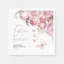 Fjärilar Rosa Blommig Bröllopsdusch