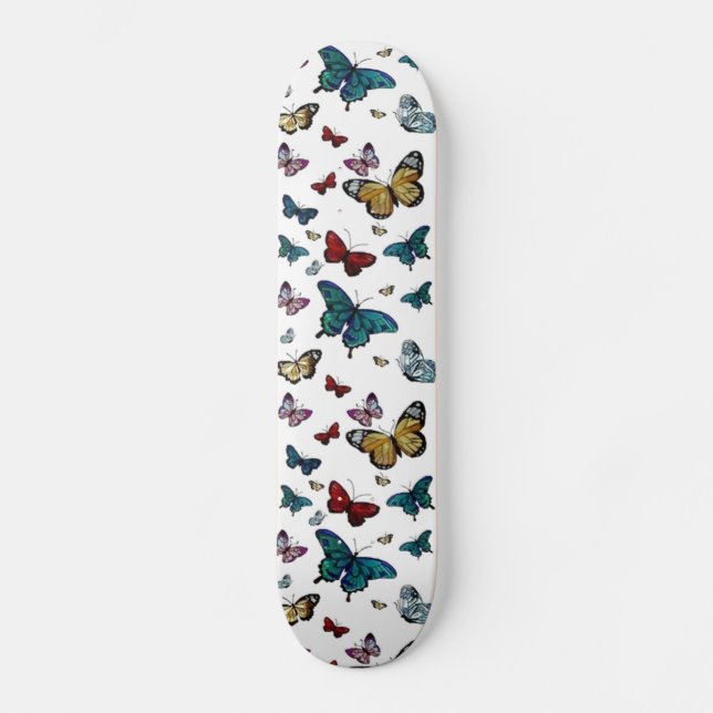 Fjärilar Skateboard Bräda 20 Cm (Framsida)