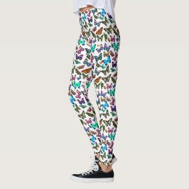 Fjärilar som fladdrar vid kvinna damasker leggings
