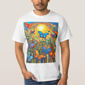 Fjärilar stiger vid soluppgången t shirt