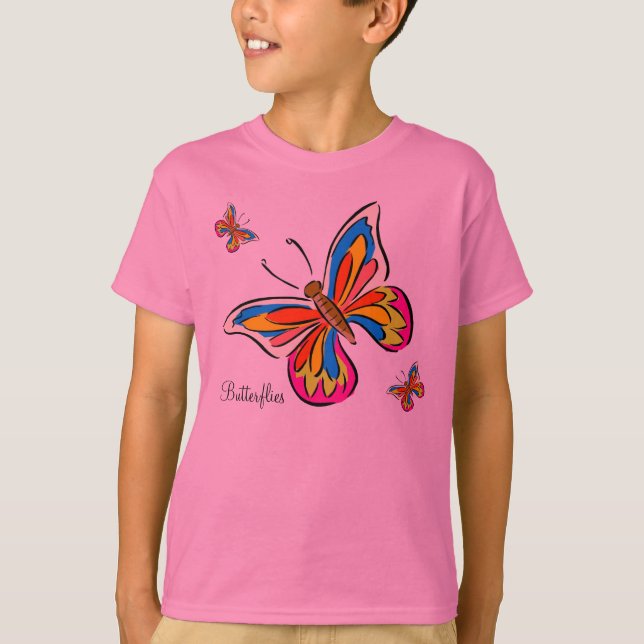 Fjärilar T-shirt (Framsida)