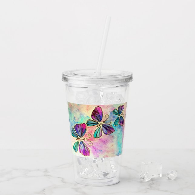 Fjärilar - take away mugg (Baksida Ice)