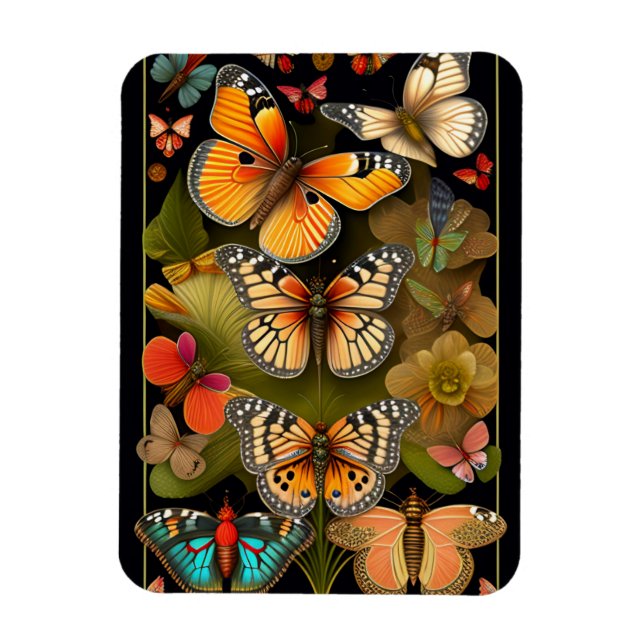 Fjärilarna | Modern Haeckel   Magnet (Vertikal)