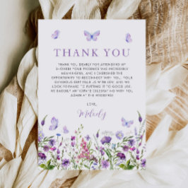 Fjärilars livstid Bröllopsfest för vildblommor Tack Kort