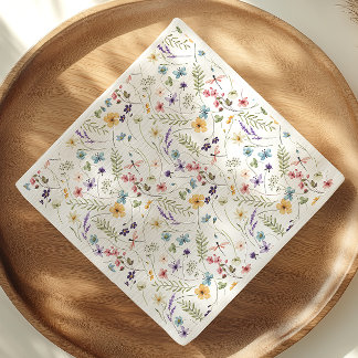 Fjärilars Livstid Bröllopsfest med Vilda Blommor Pappersservett