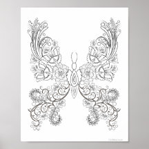Fjärilblommor #17 Fantasyfärgläggning