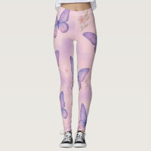 Fjärildröm Rörelse Leggings – Mjuk Akvarell