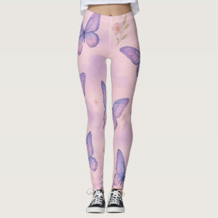 Fjärildröm Rörelse Leggings – Mjuk Akvarell
