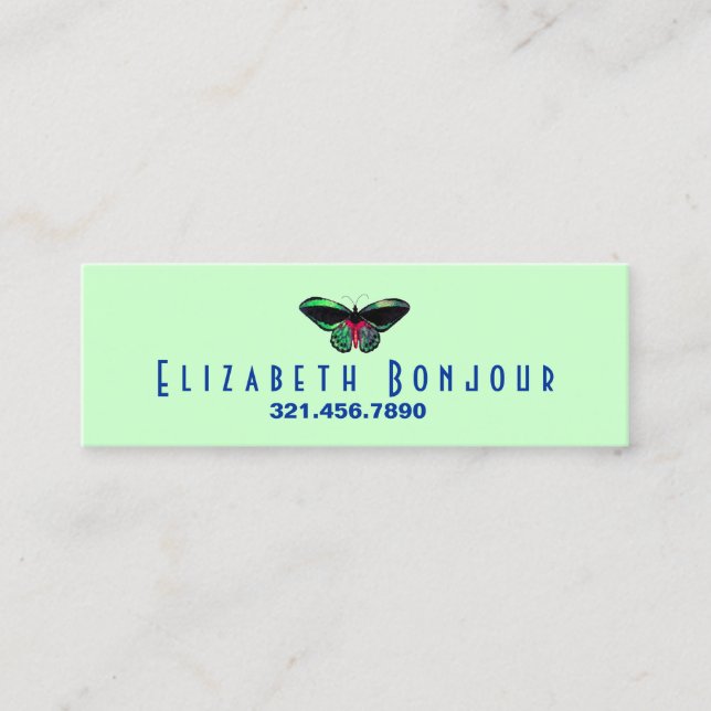 Fjärilen - ÄNDRA FÄRG/, Mini Visitkort (Framsida)