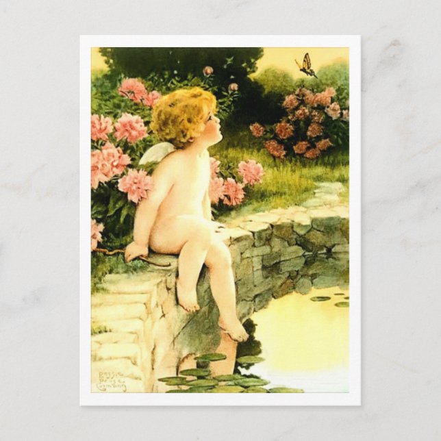 Fjärilen Bessie Pease Gutmann vykort (Framsida)