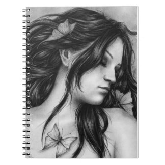 Fjärilen drömm anteckningsboken anteckningsbok med spiral