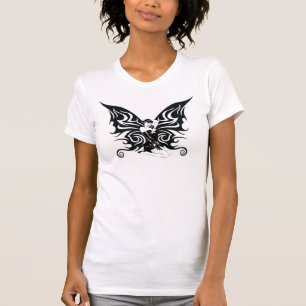Fjärilen klämmer fast upp tee shirt