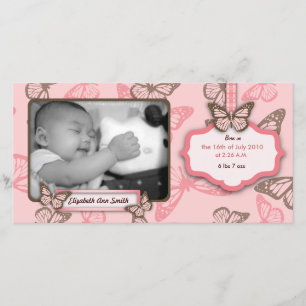 Fjärilen kysser fotokortet meddelande