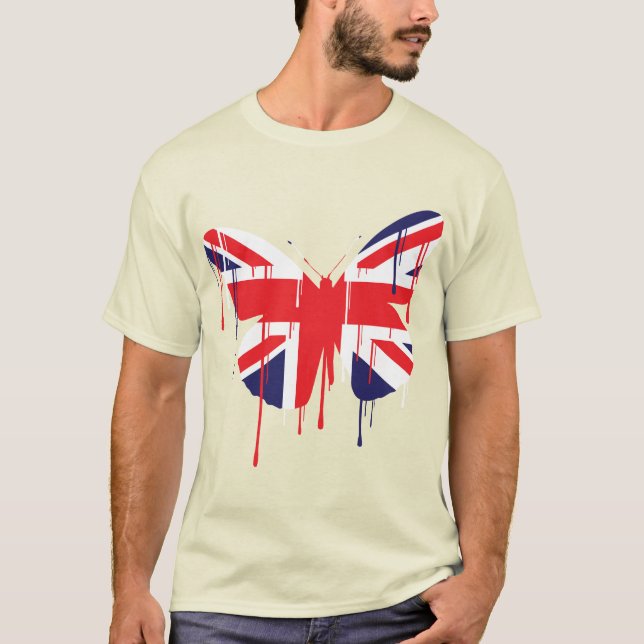 Fjärilen målar springaungar t-shirt (Framsida)