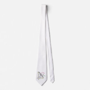 Fjärilen och blomman skisserar teckningen, ties slips