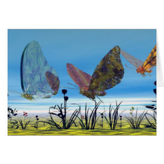 Fjärilen påskyndar kortet hälsningskort