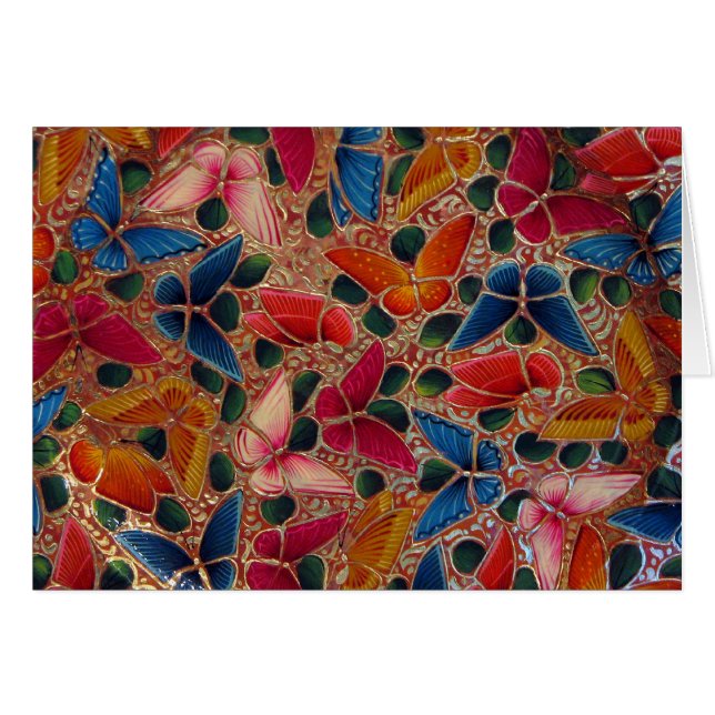 Fjärilen pläterar specificerar hälsningskort (Framsidan Horizontal)