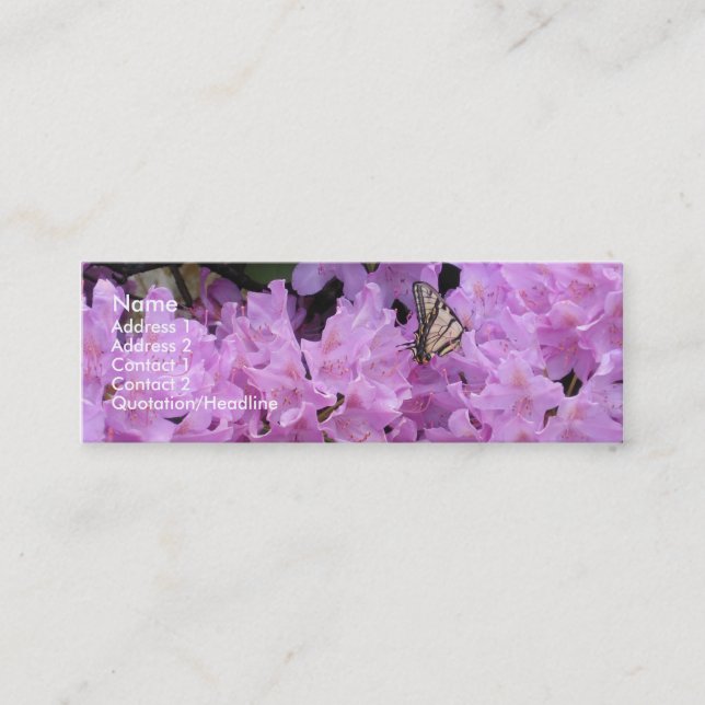 Fjärilen profilerar kortet mini visitkort (Framsida)