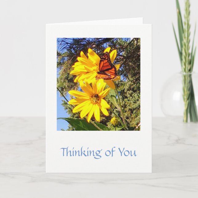 Fjärilen skriver ditt eget noterar, brev eller kort (Framsida)