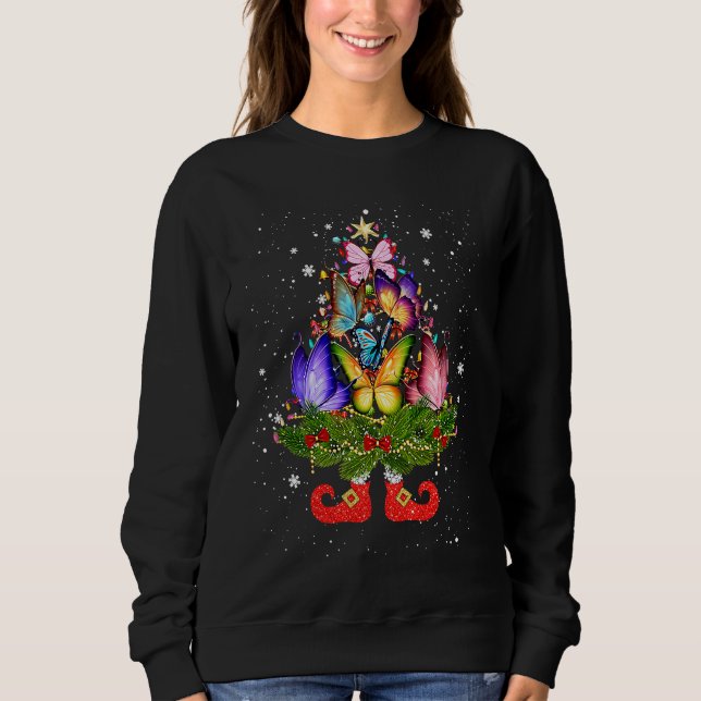 Fjärilens Julgransljus  Tomteluva T Shirt (Framsida)