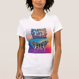 Fjärilens prakt är ändlös design t shirt