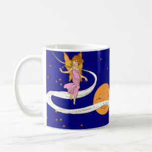 fjärilflicka i rymden kaffemugg