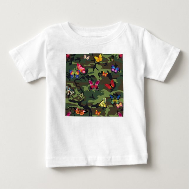 fjärilkamouflage tee shirt (Framsida)
