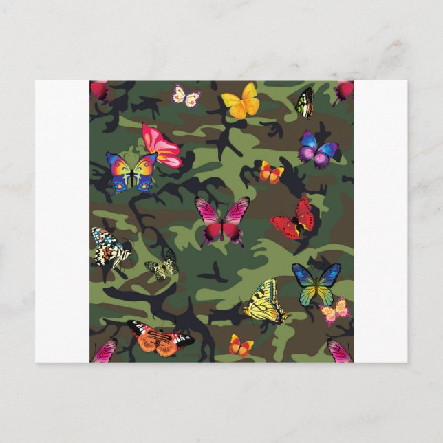 fjärilkamouflage vykort (Framsida)