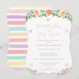 Fjärilkyssar & Babyönskningar Sommar Babyshower Inbjudningar