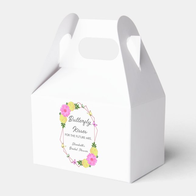 Fjärilkyssar för den blivande fru Bröllopsfest Presentaskar (Framsidan Sidan)