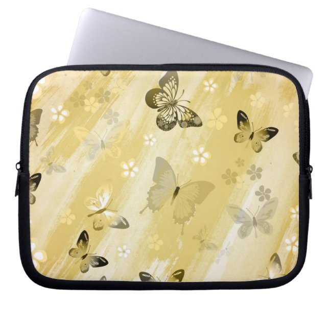 Fjärilmönster 10 laptop fodral (Framsidan)