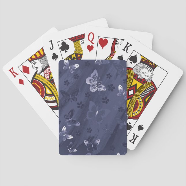 Fjärilmönster 17 casinokort (Baksidan)