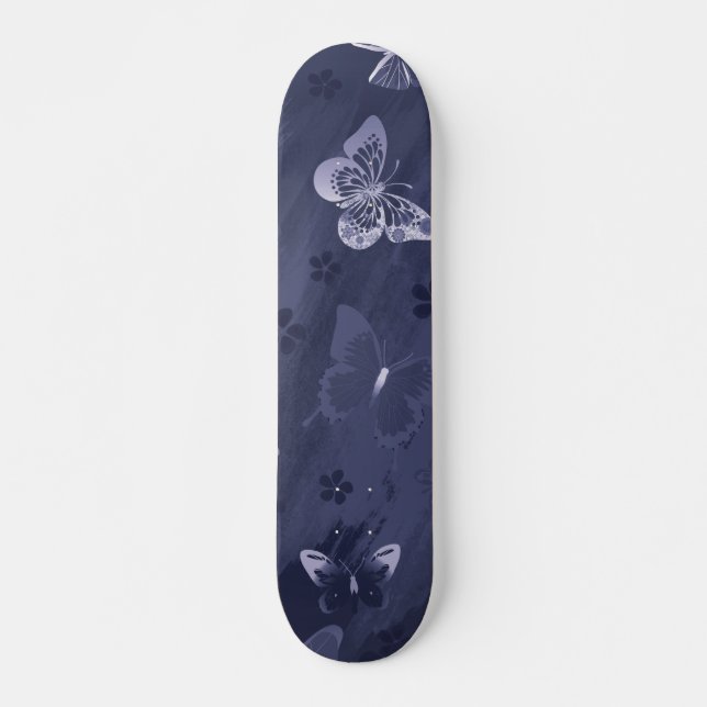 Fjärilmönster 17 mini skateboard bräda 18,5 cm (Framsida)
