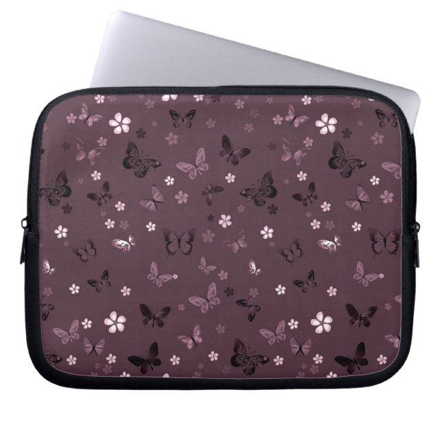 Fjärilmönster 5 laptop fodral (Framsidan)