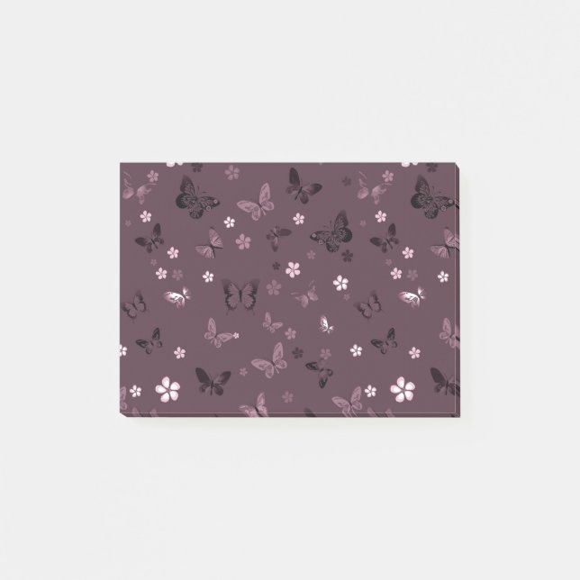 Fjärilmönster 5 post-it block (Framsida)