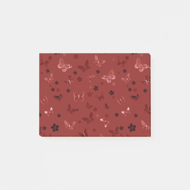 Fjärilmönster 6 post-it block (Framsida)