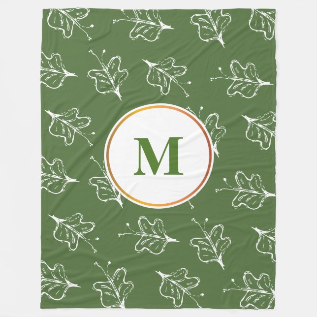 fjärilmönstrad fleecefilt (Framsidan)