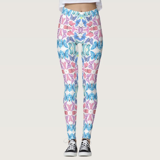 Fjärilmosaik Leggings (Framsida)