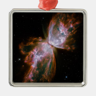 Fjärilnebulosa tryck julgransprydnad metall