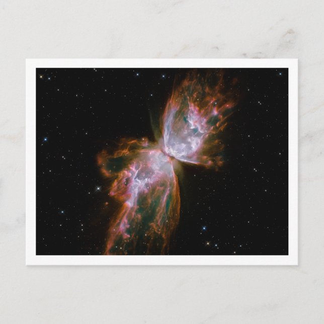 Fjärilnebulosan Vit Kant Vykort (Framsida)